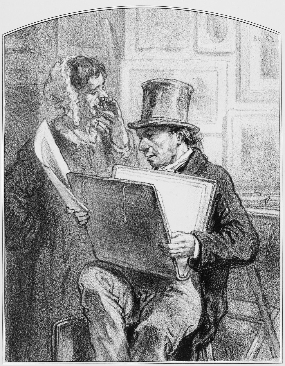 Avant la lettre, lámina 10 de Les Toquades, 1858 de Paul Gavarni