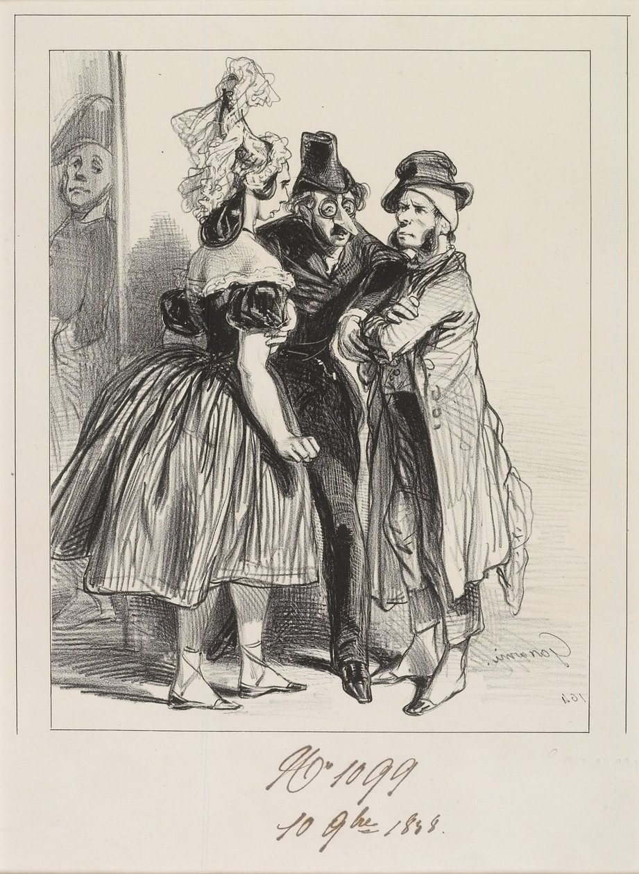 ¡Te digo que tu mujer insultó a la mía, señor!, 1838 de Paul Gavarni