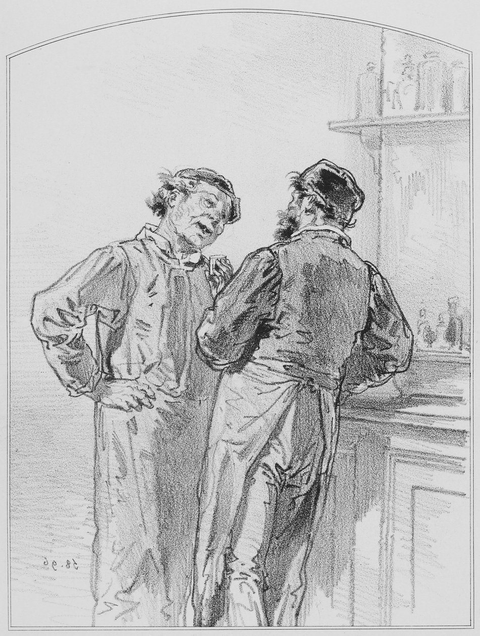La goutte, lámina 17 de Les Toquades, 1858 de Paul Gavarni