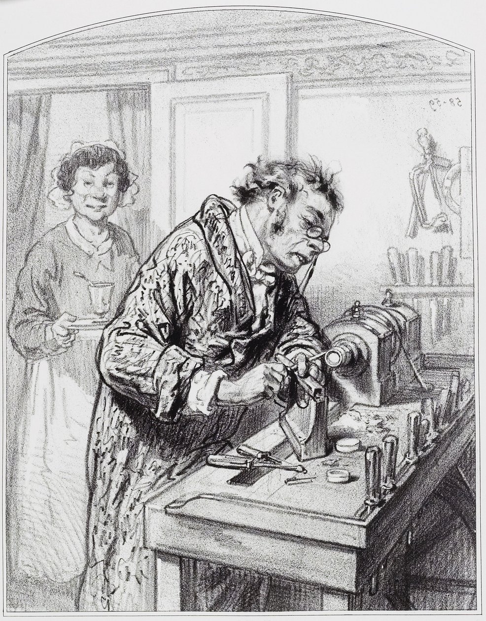 Le tour, Placa 14 de Les Toquades, 1858 de Paul Gavarni
