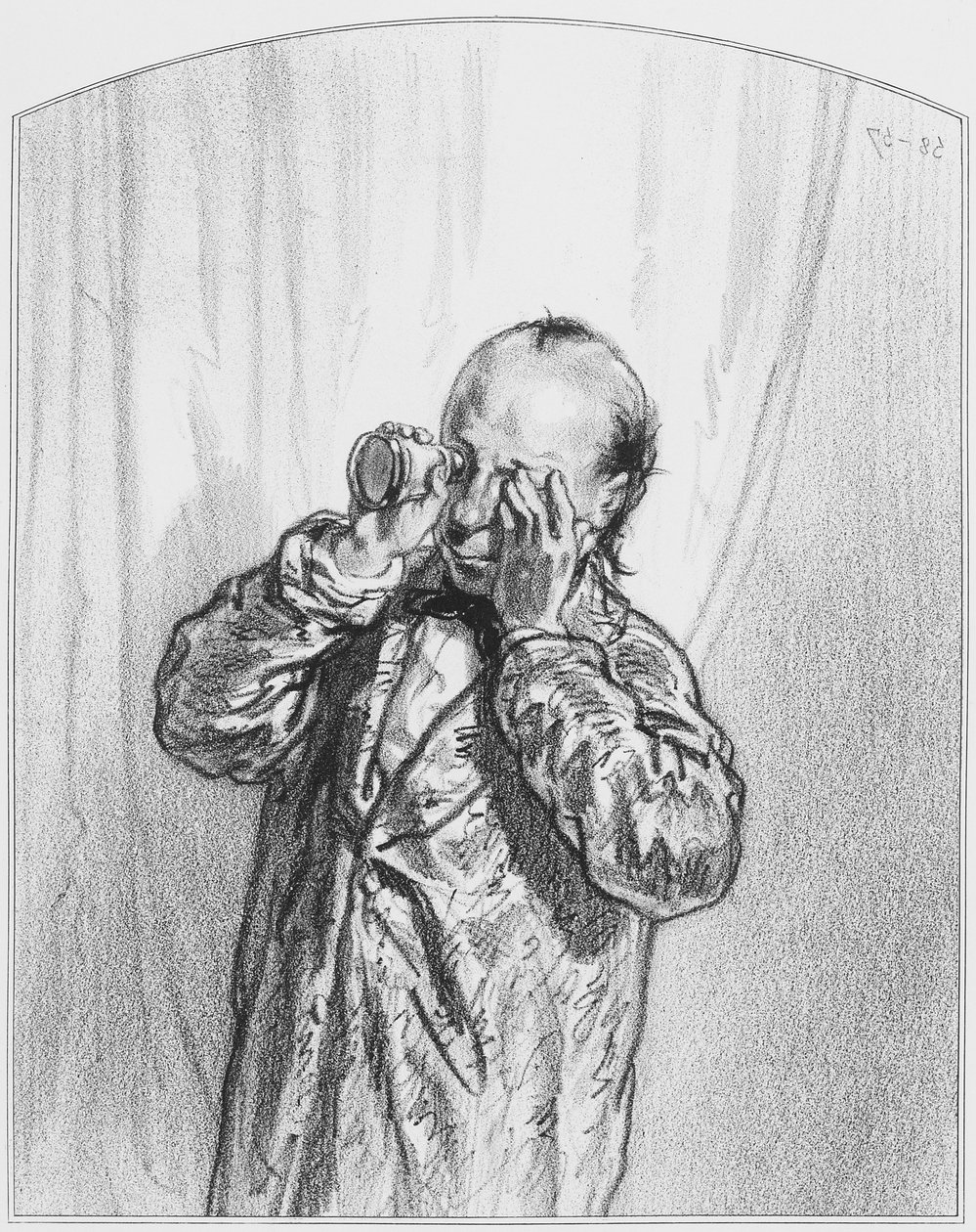 Les voisine, Placa 9 de Les Toquades, 1858 de Paul Gavarni