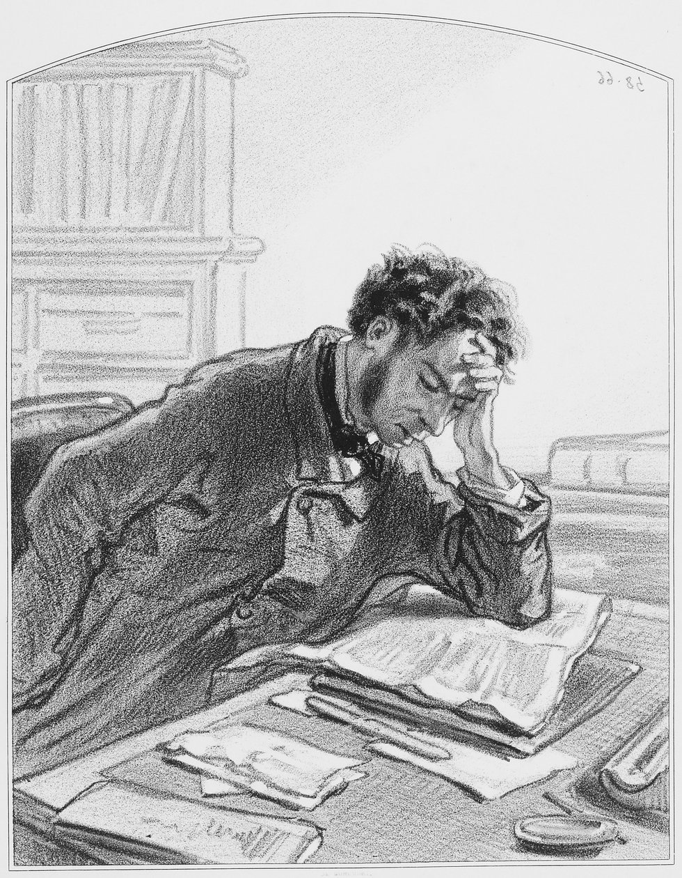 Mi diario, Placa 2 de Les Toquades, 1858 de Paul Gavarni