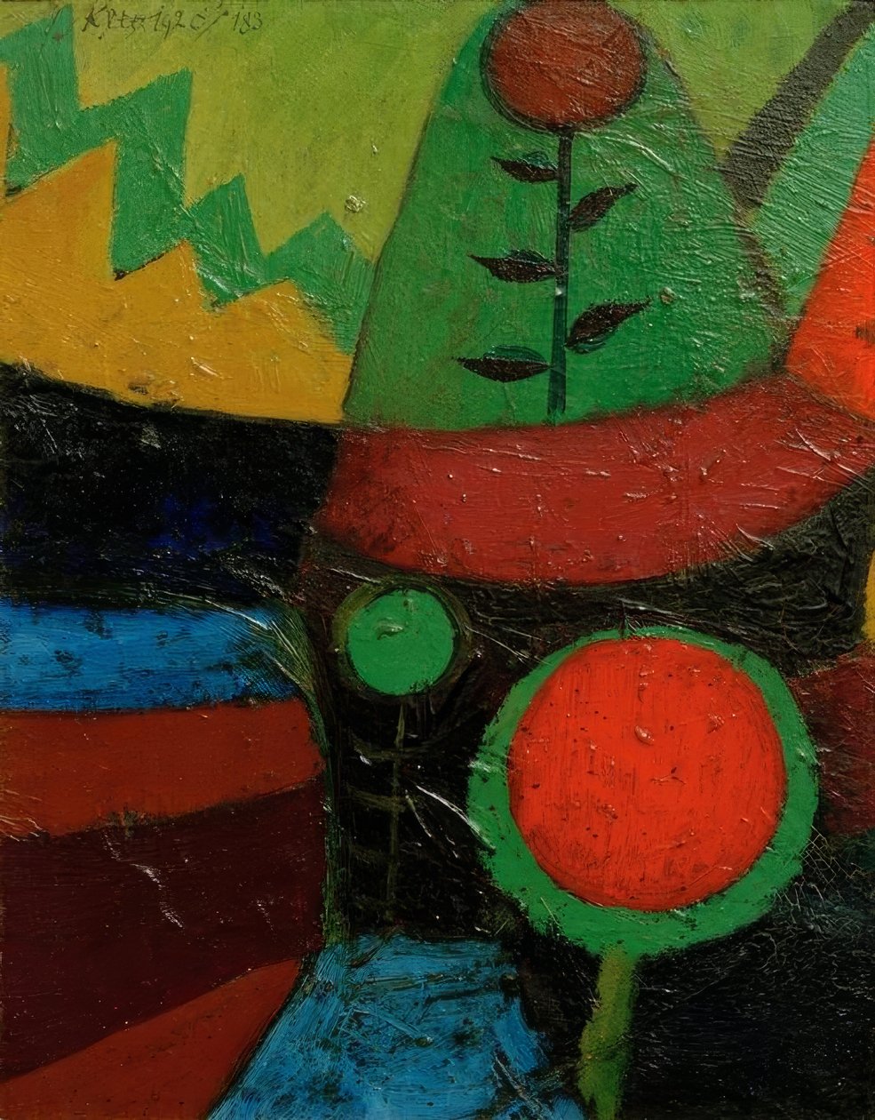 Tres flores de Paul Klee