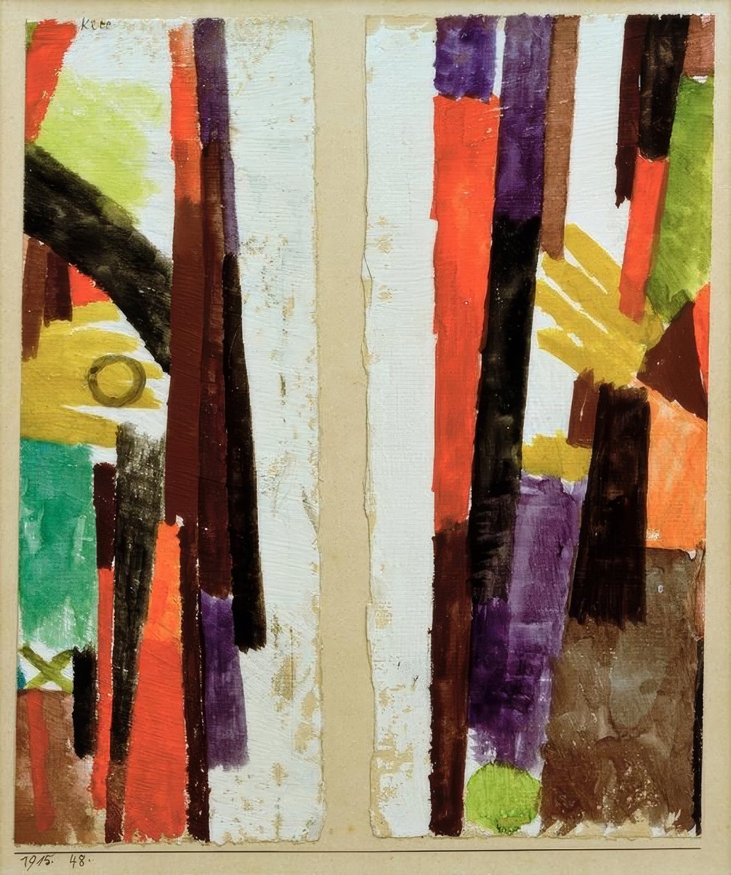 Piezas de ala para 1915 45. – 1915,48 de Paul Klee