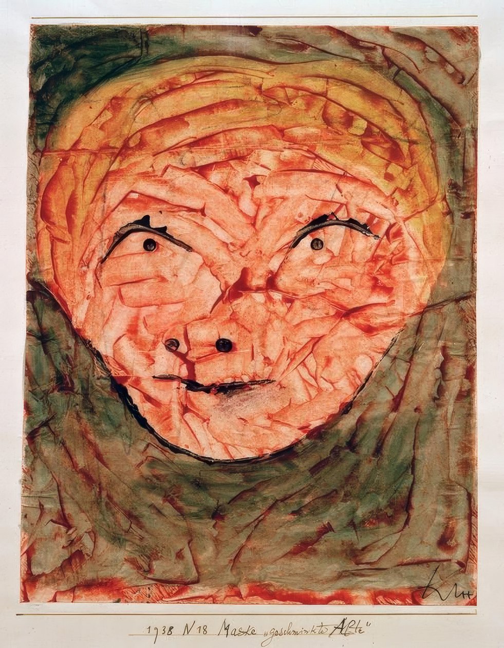 Máscara (anciana maquillada) de Paul Klee