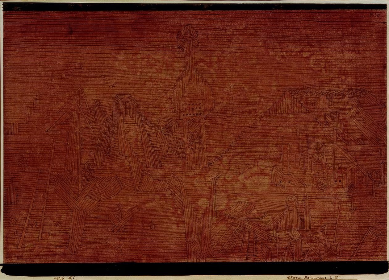 Pesado crepúsculo en X de Paul Klee