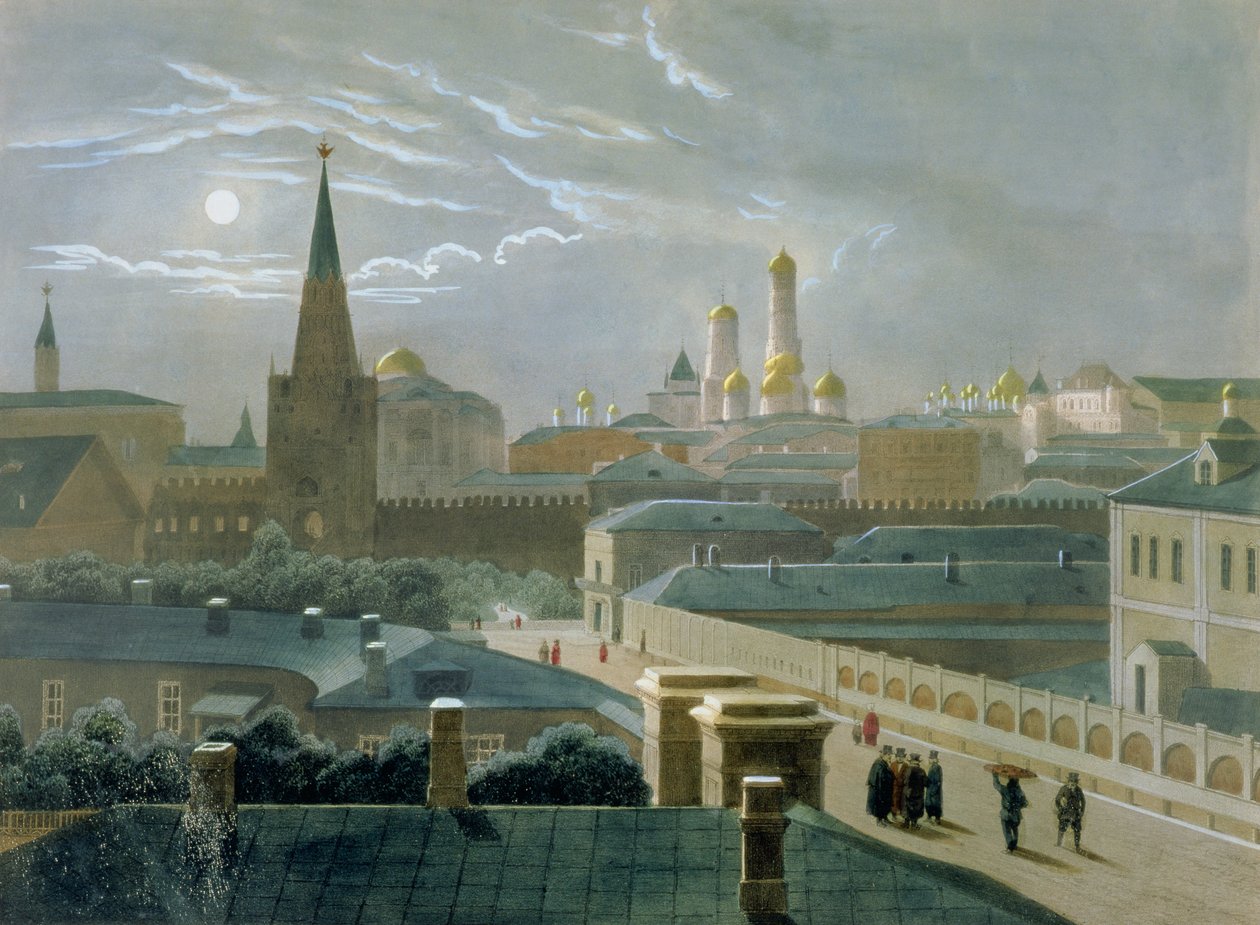 Vista del Kremlin de Moscú, 1840