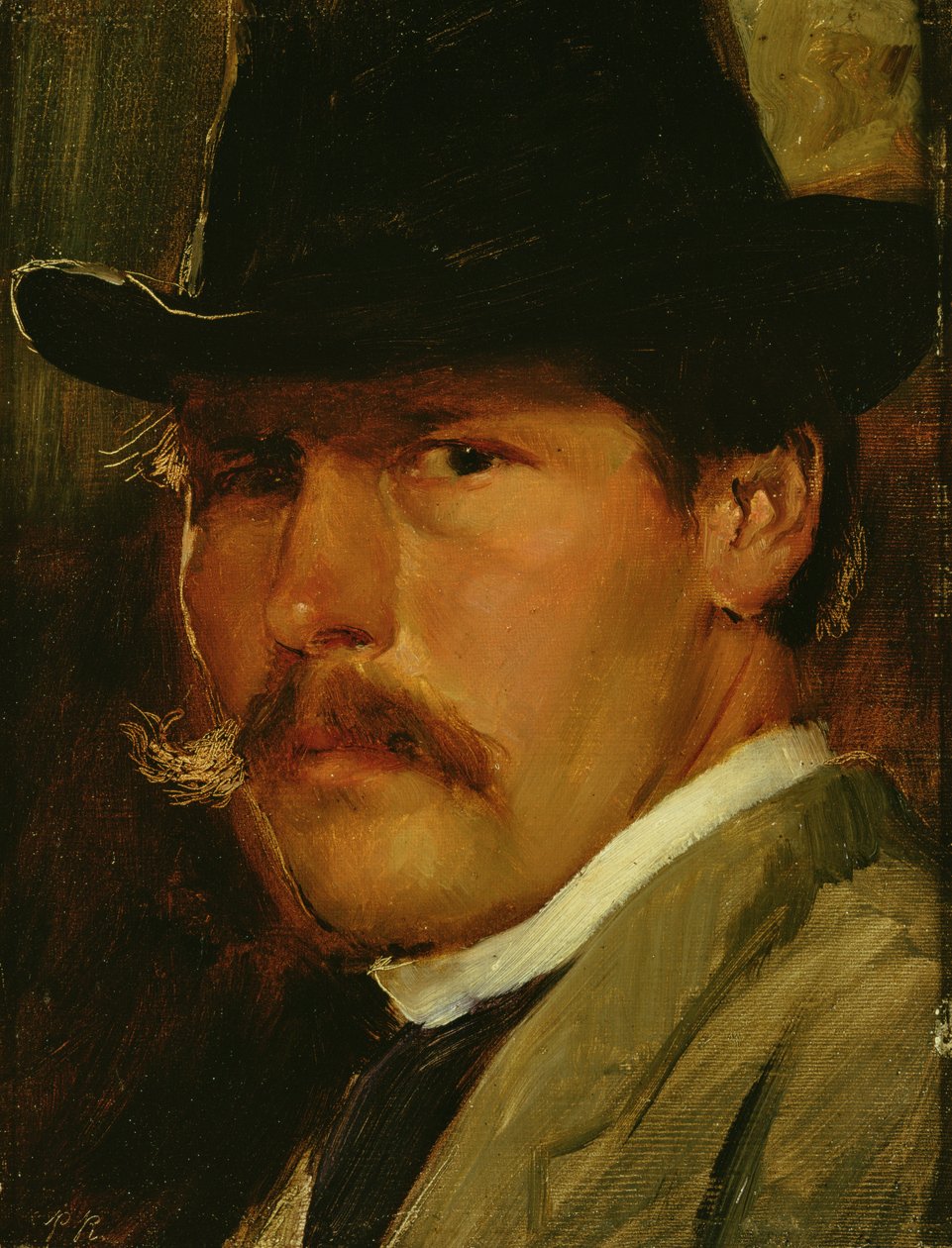 Autorretrato con sombrero, 1900 de Paul Raud