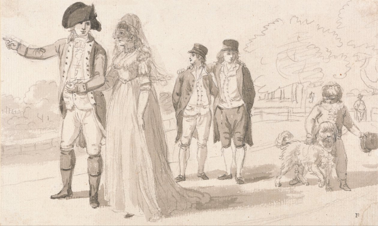 Una familia en Hyde Park de Paul Sandby