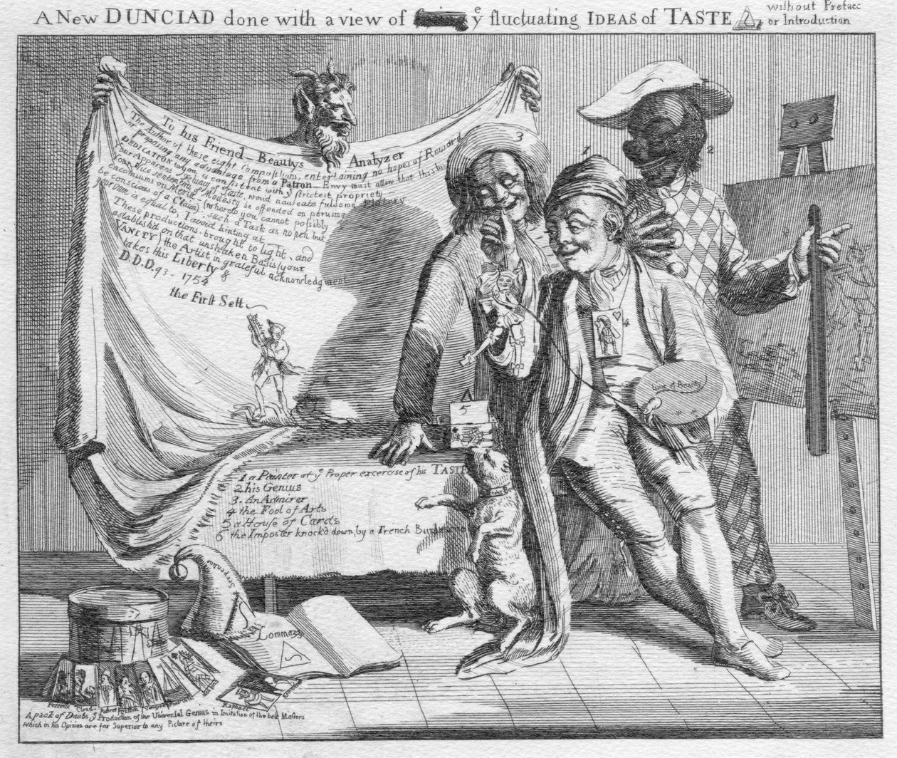 Una nueva Dunciada hecha con el propósito de fijar las ideas fluctuantes del gusto sin prefacio ni introducción, 1753 de Paul Sandby