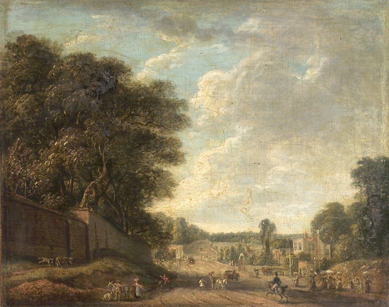 Bayswater Road, Londres, cerca de la Puerta del Templo Viejo de Paul Sandby