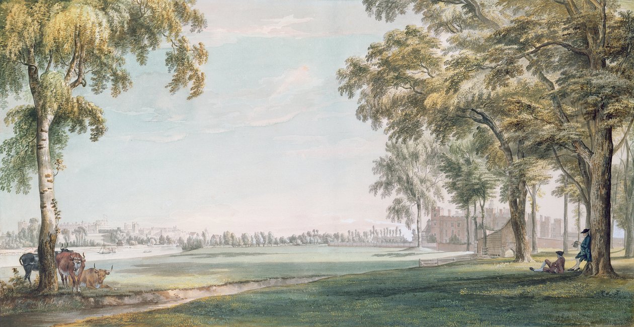 Eton College y Windsor desde los Campos de Juego de Paul Sandby
