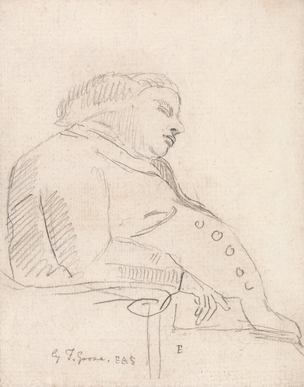 Francis Grose Durmiendo en una Silla de Paul Sandby