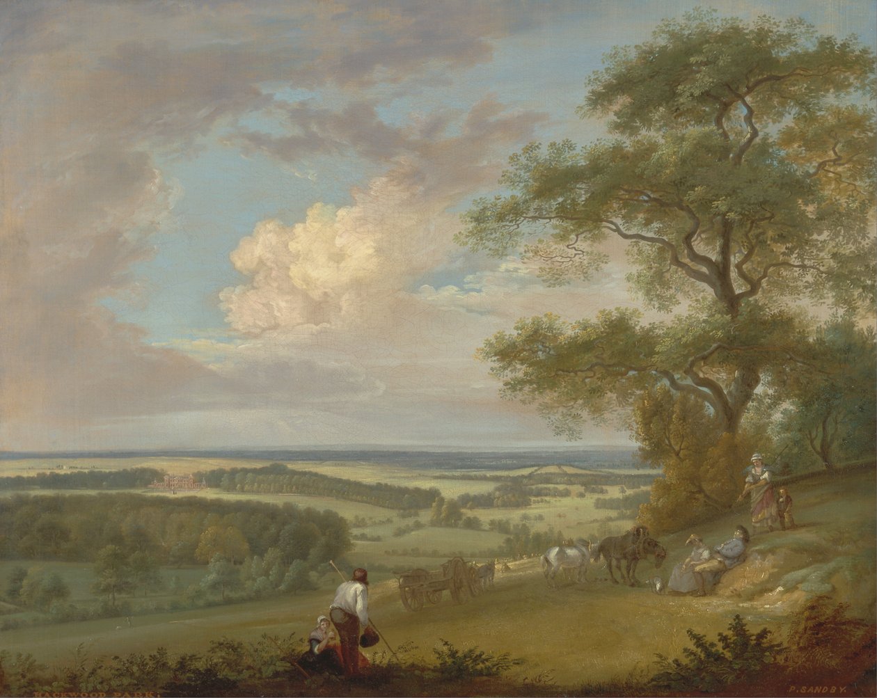 Parque Hackwood, Hampshire de Paul Sandby