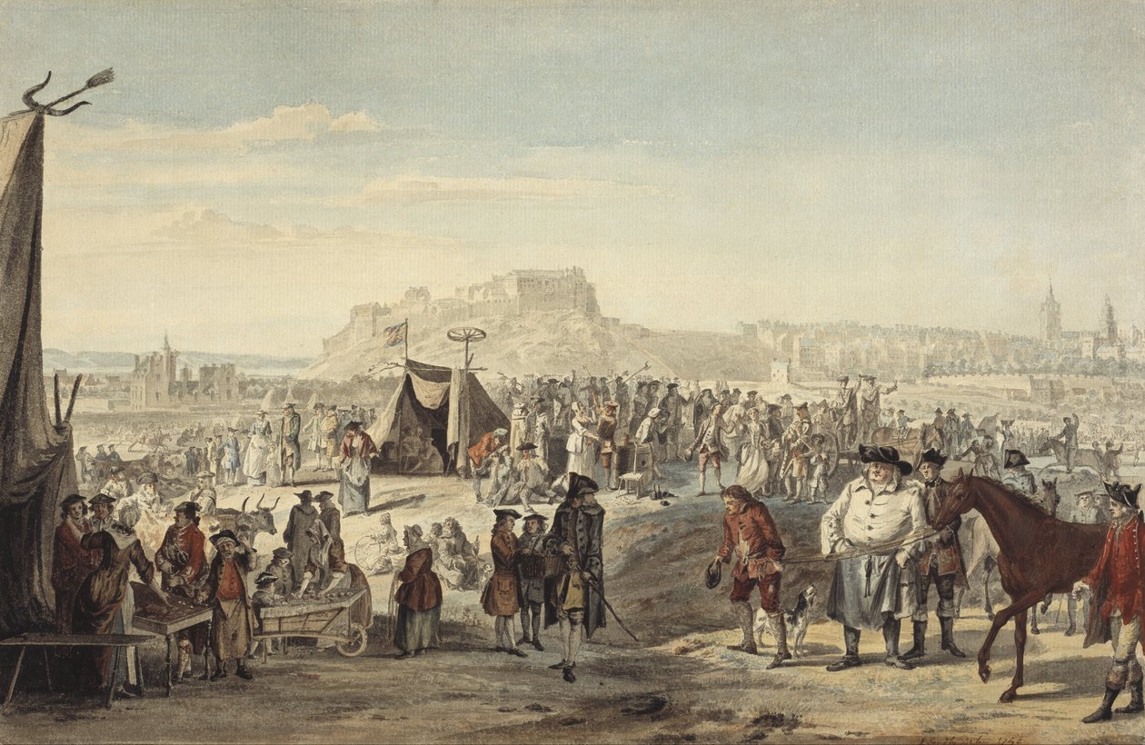 Feria de caballos en Bruntsfield Links, Edimburgo de Paul Sandby