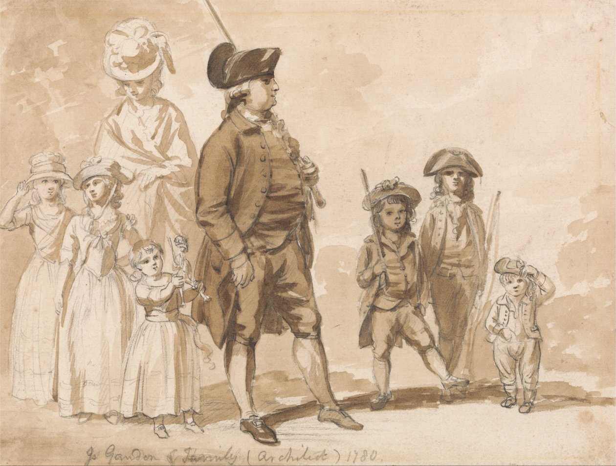 James Gandon y familia de Paul Sandby