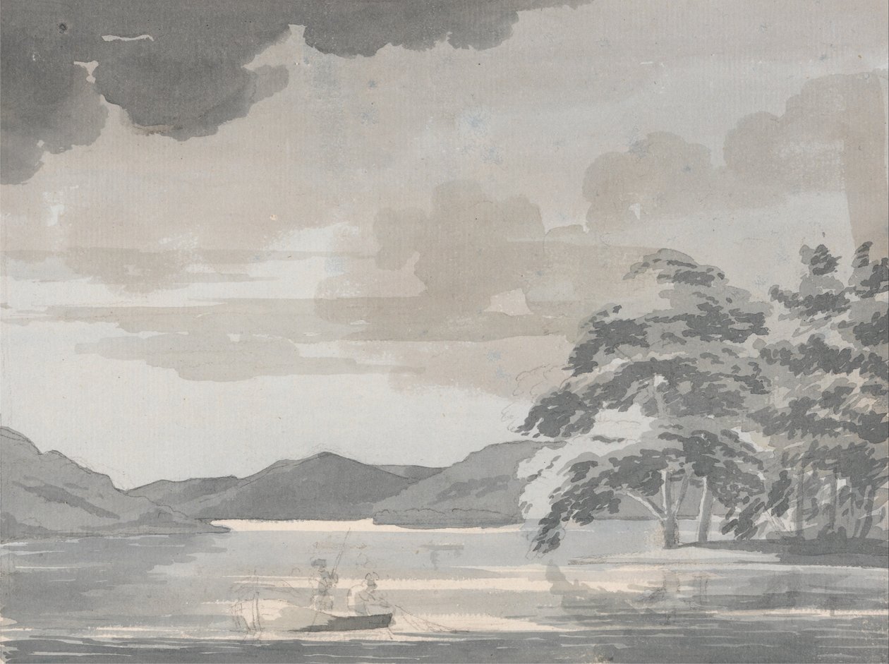 Escena del lago de Paul Sandby