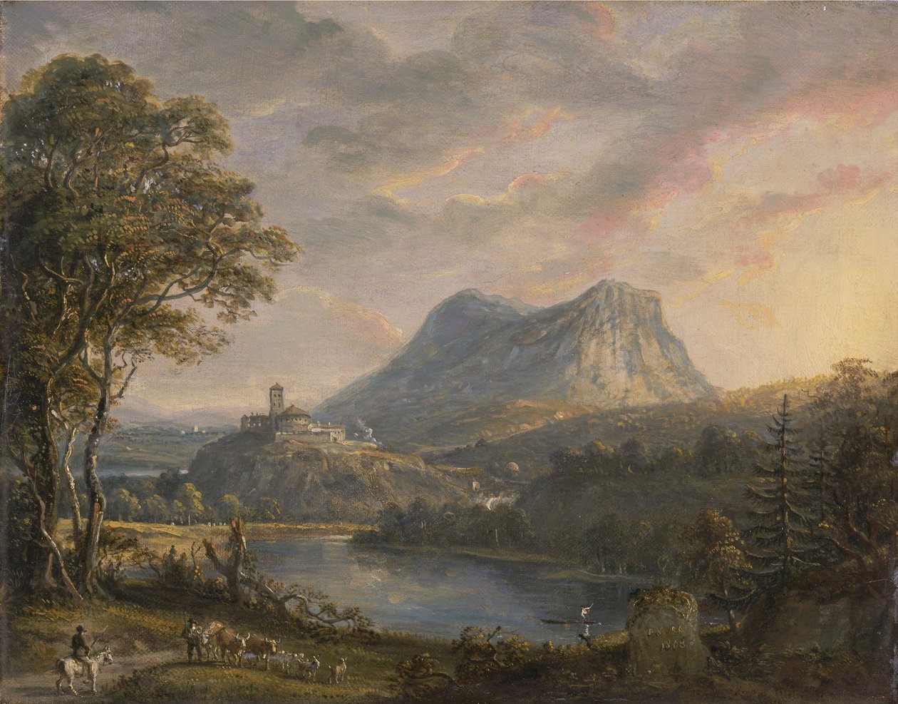 Paisaje con un lago de Paul Sandby