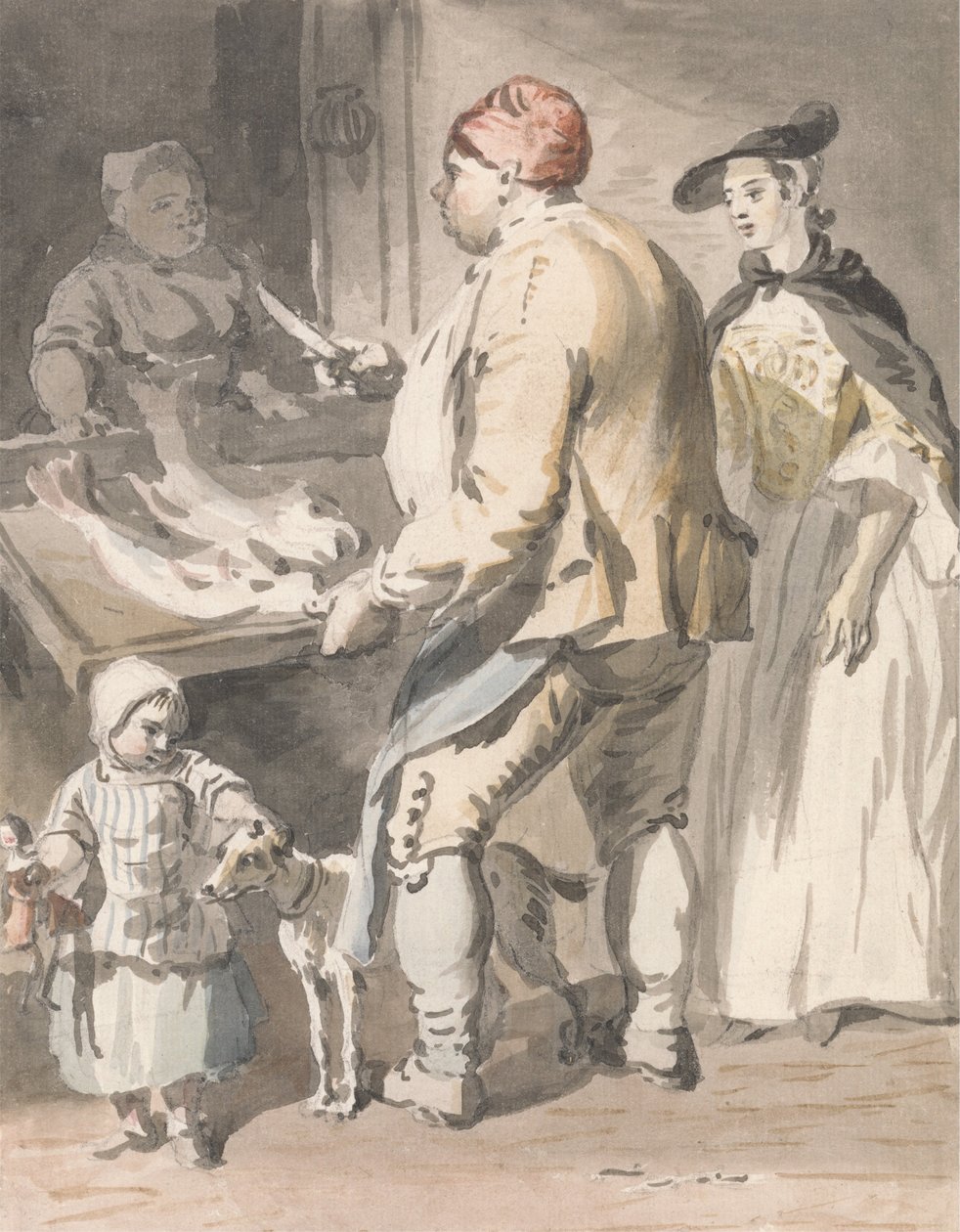 Gritos de Londres - Un pescadero de Paul Sandby