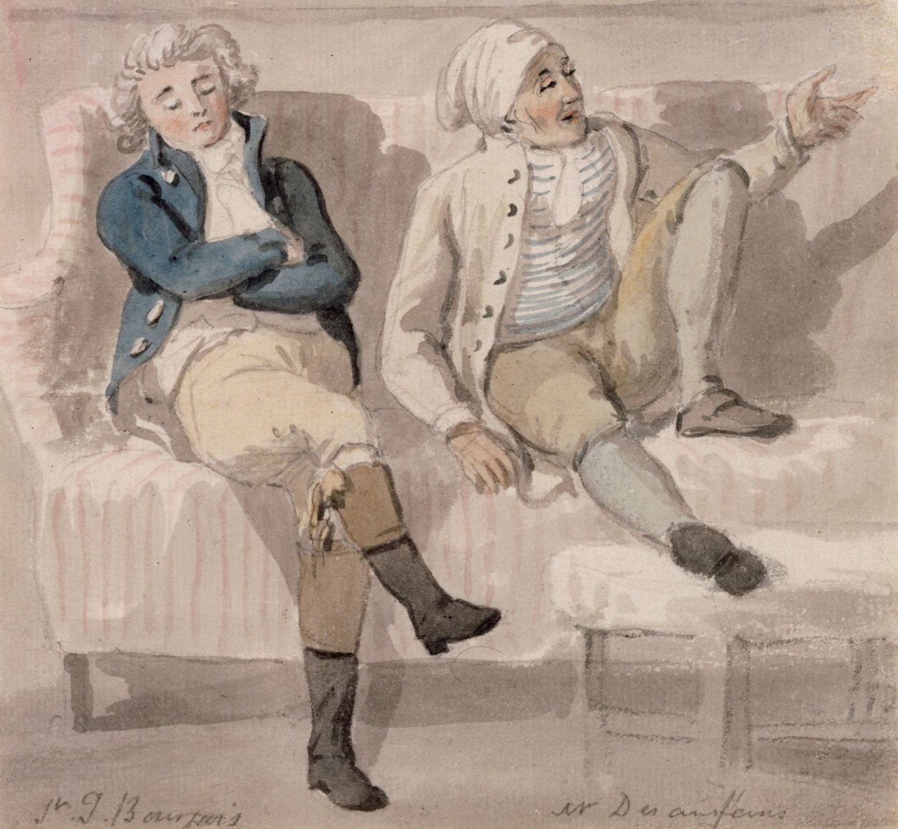 Noel Desenfans y Sir Francis Bourgeois de Paul Sandby