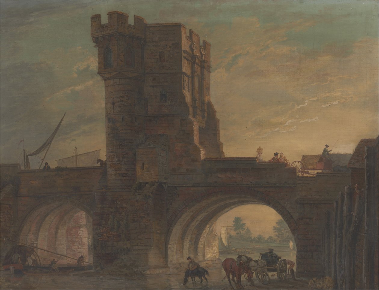 Puente viejo en Shrewsbury de Paul Sandby