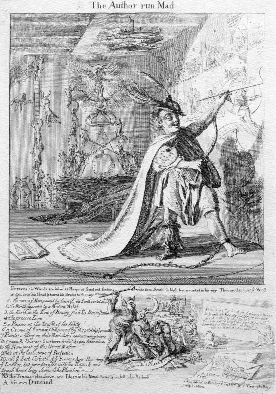 El autor enloquecido de Paul Sandby
