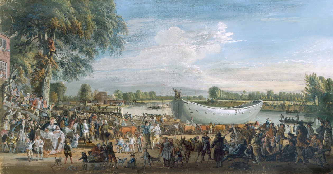 El junco chino en camino a Virginia Water, c.1753 de Paul Sandby