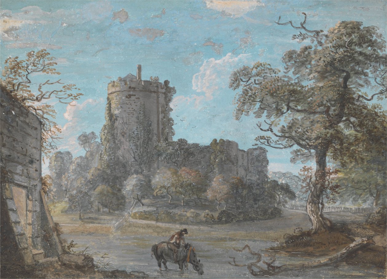 La entrada al castillo de Chepstow de Paul Sandby