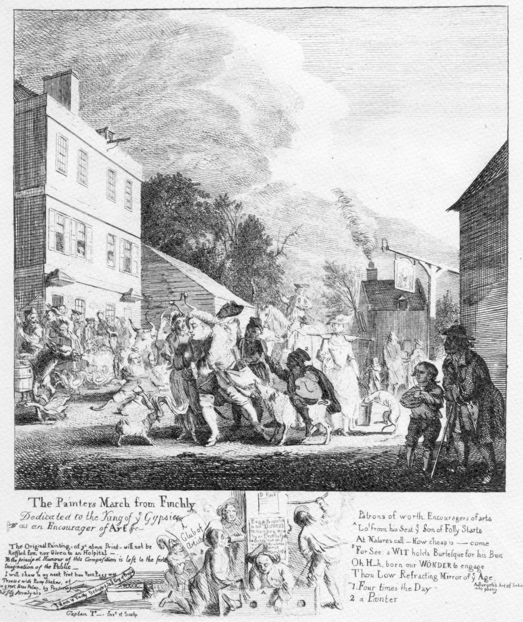 La marcha del pintor desde Finchley, 1753 de Paul Sandby