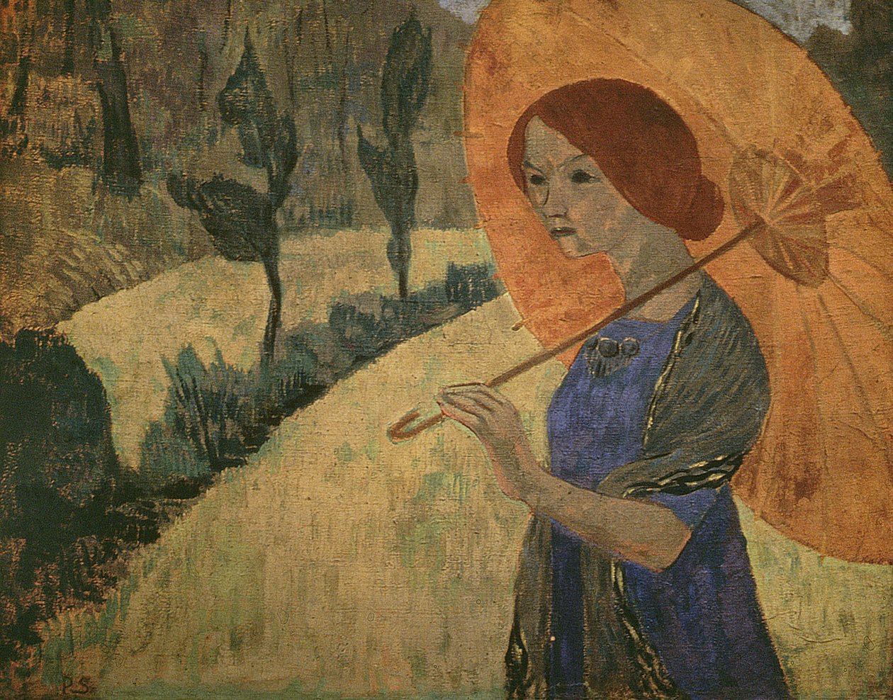Madame Serusier con una Sombrilla, 1912 de Paul Sérusier