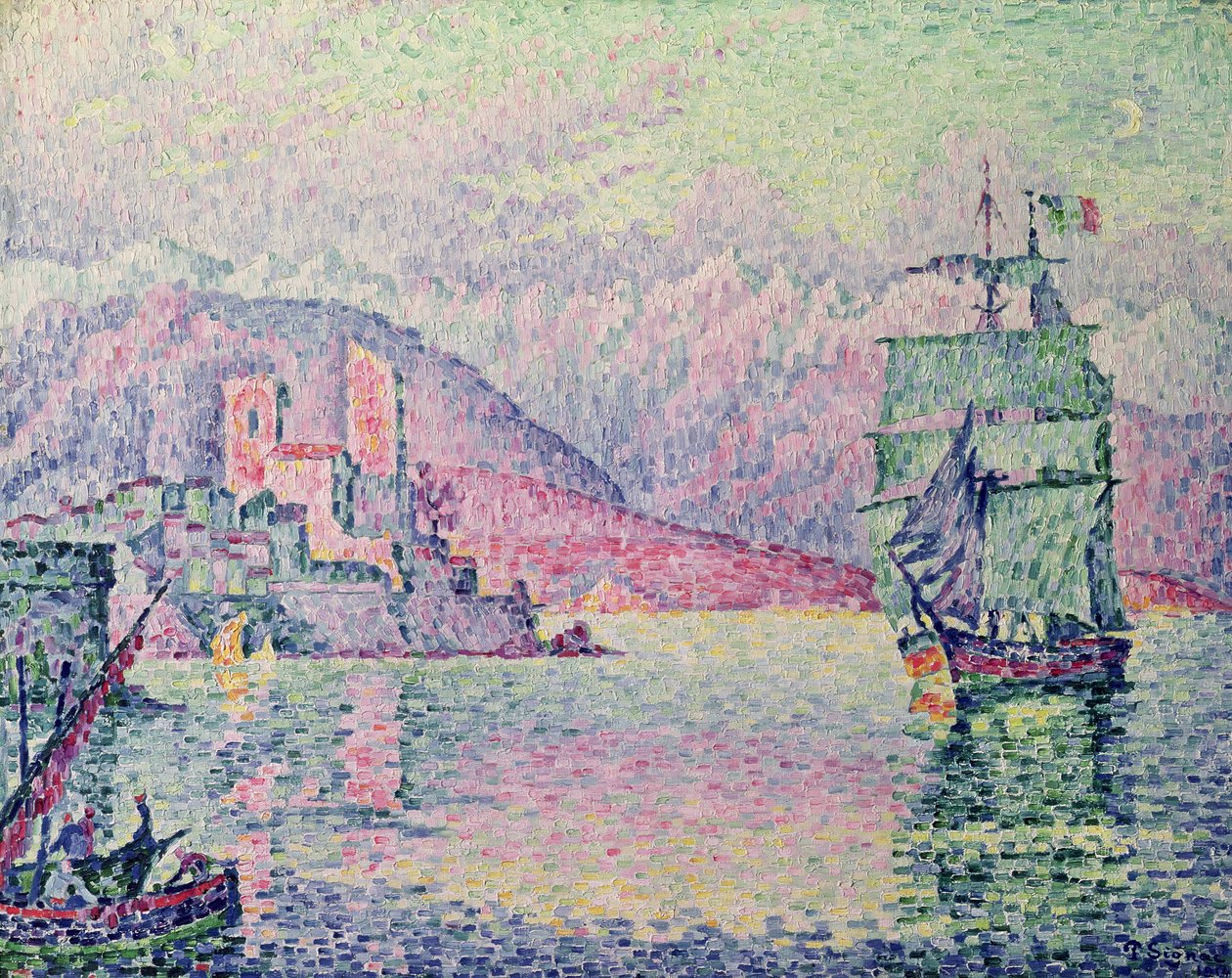 Antibes, atardecer, 1914 de Paul Signac