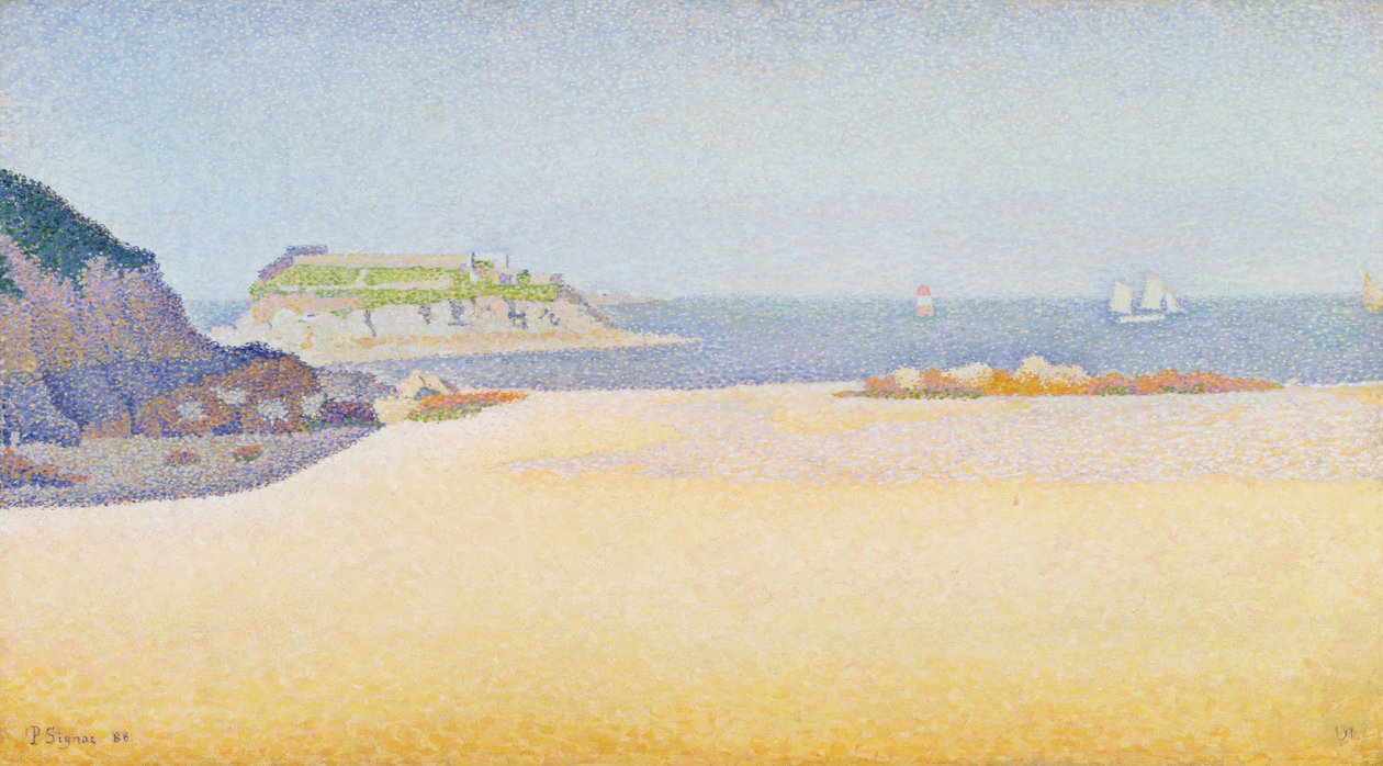 Ile la Comtesse, Pontrieux, 1888 de Paul Signac