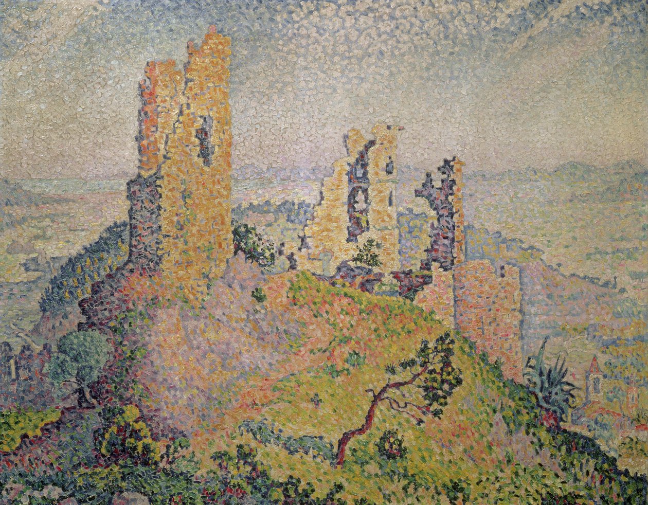 Paisaje con un castillo en ruinas de Paul Signac
