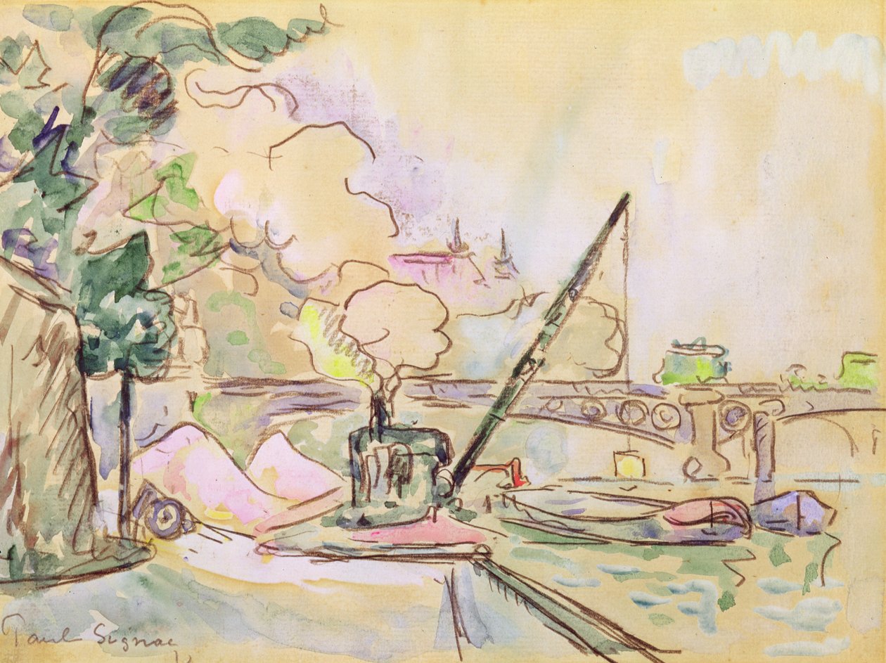 Pont du Louvre, 1928 de Paul Signac