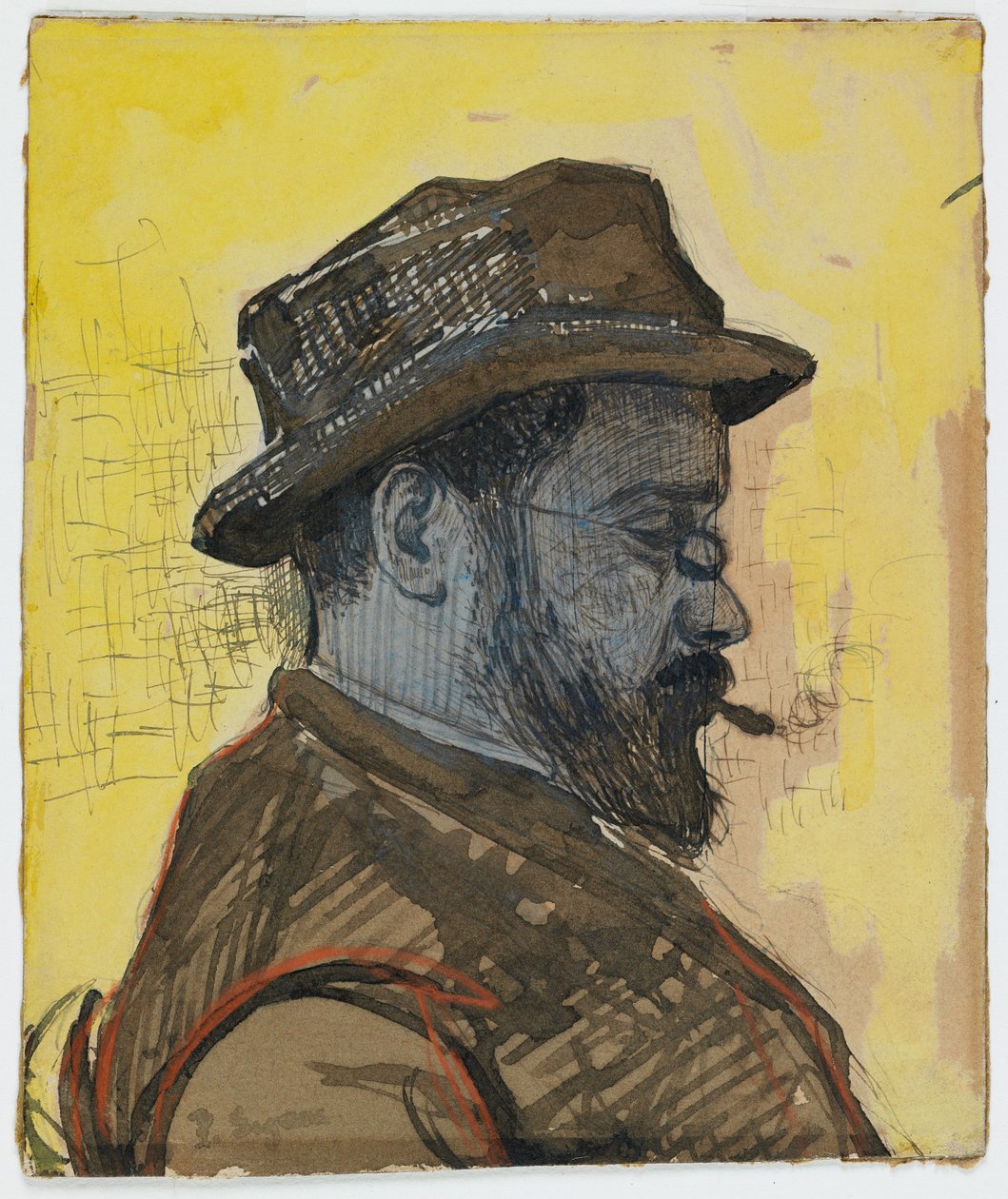 Retrato de Maximilien Luce, c.1890 de Paul Signac
