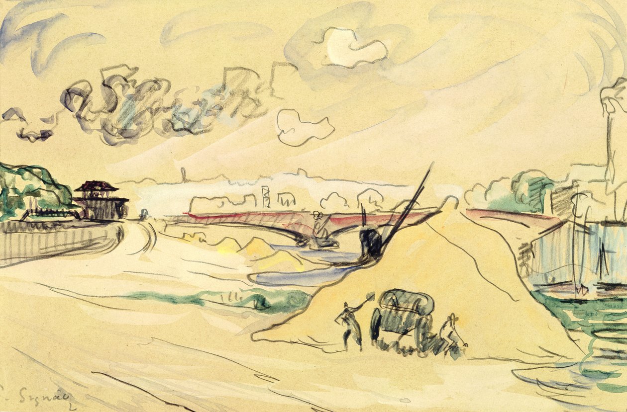 La pila de arena, Bercy, 1905 de Paul Signac