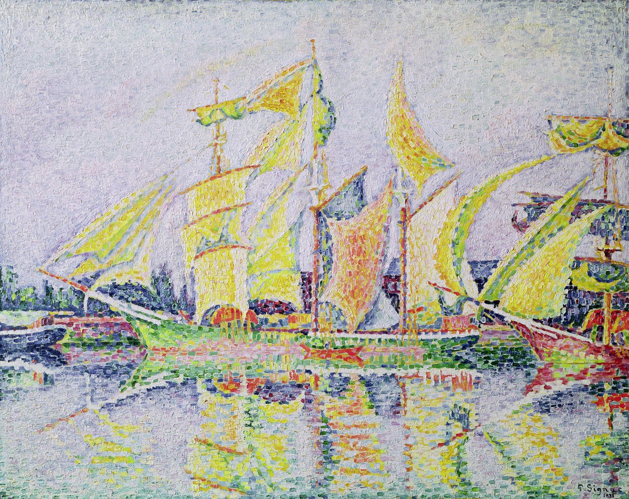 Tres mástiles amarillos, 1931 de Paul Signac