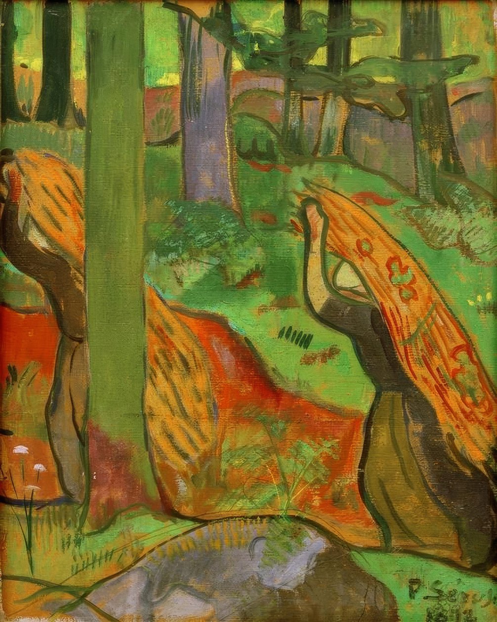 Recolectoras de leña muerta en el Bosque de Amor de Paul Sérusier