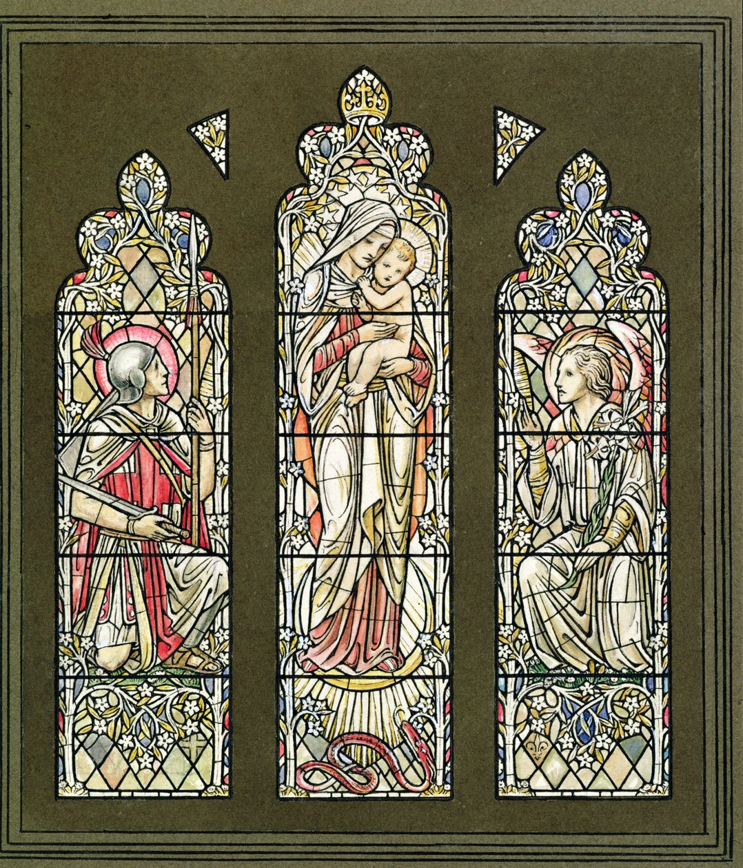 Diseño para una Vidriera, finales de 1920 de Paul Vincent Woodroffe