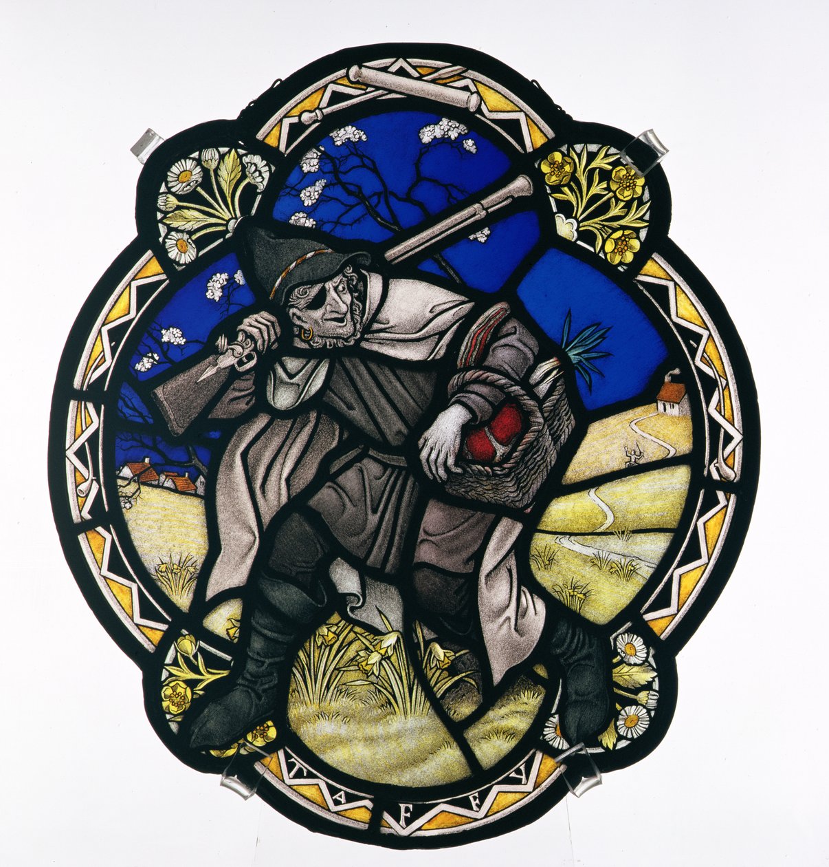 Taffy era un Galés, panel de vidrio pintado, c.1930-37 de Paul Vincent Woodroffe