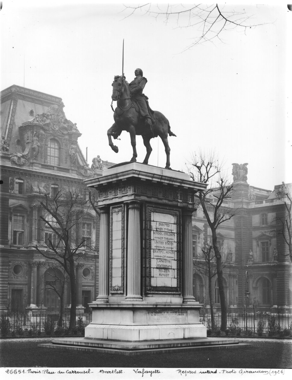 Monumento dedicado al General Lafayette (1757-1834) 1899-1907 de Paul Wayland Bartlett