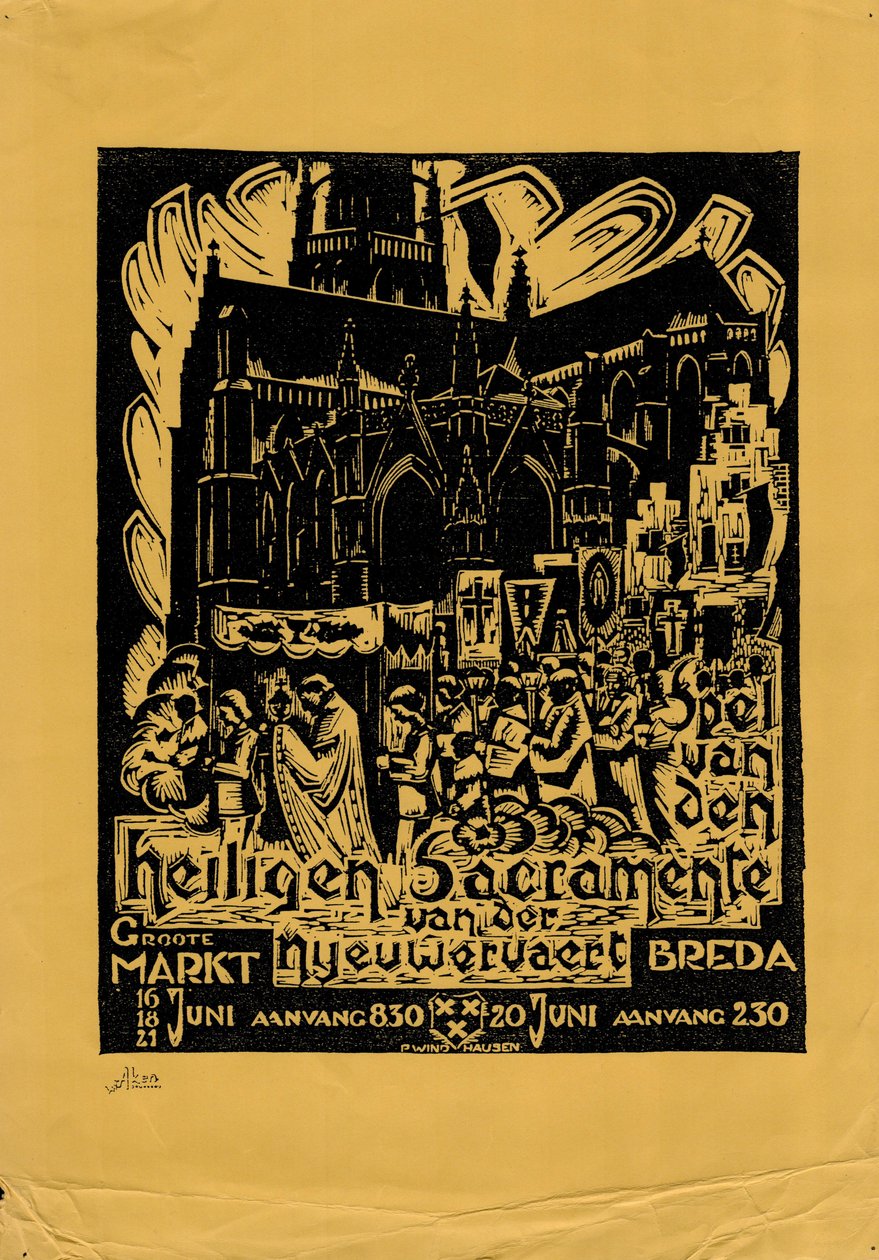 Cartel Juego del Santísimo Sacramento de la Nueva Vaart de Paul Windhausen