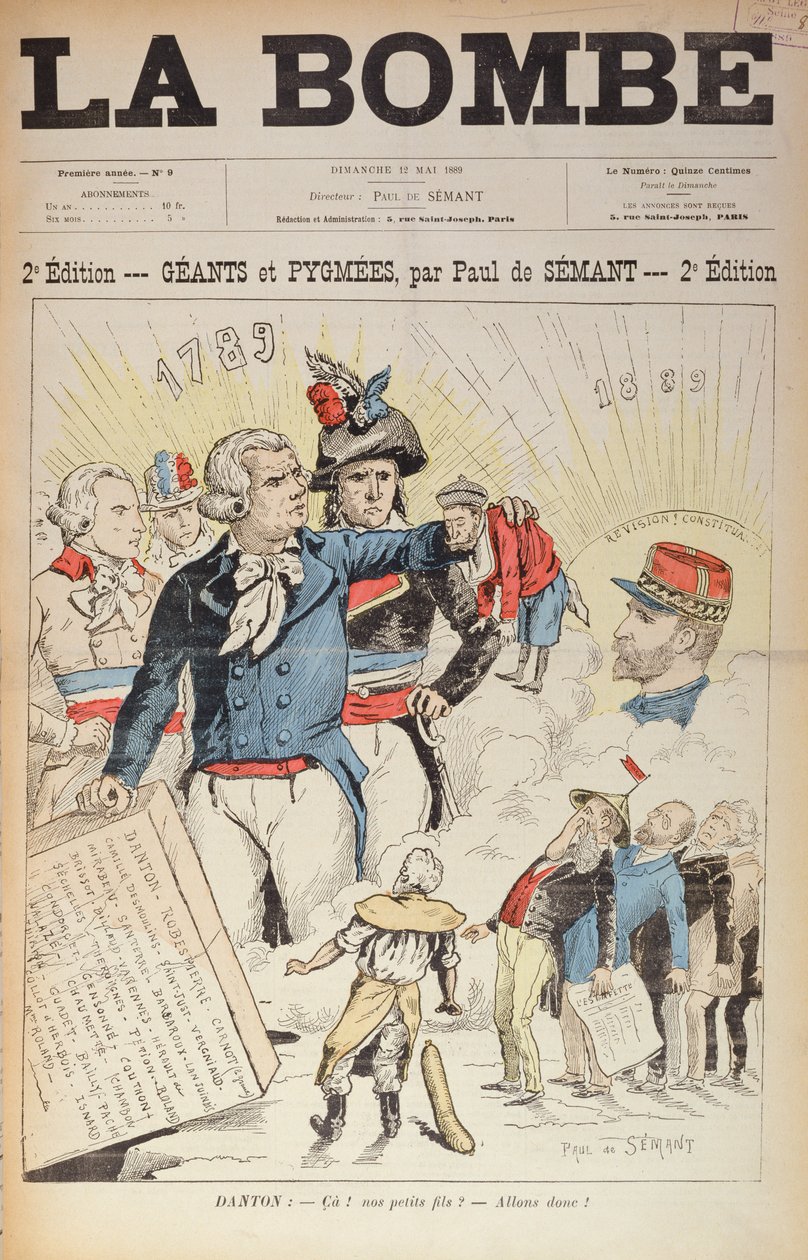 Los gigantes de la Revolución de 1789 ante los pigmeos de la República de 1889, portada de la revista 