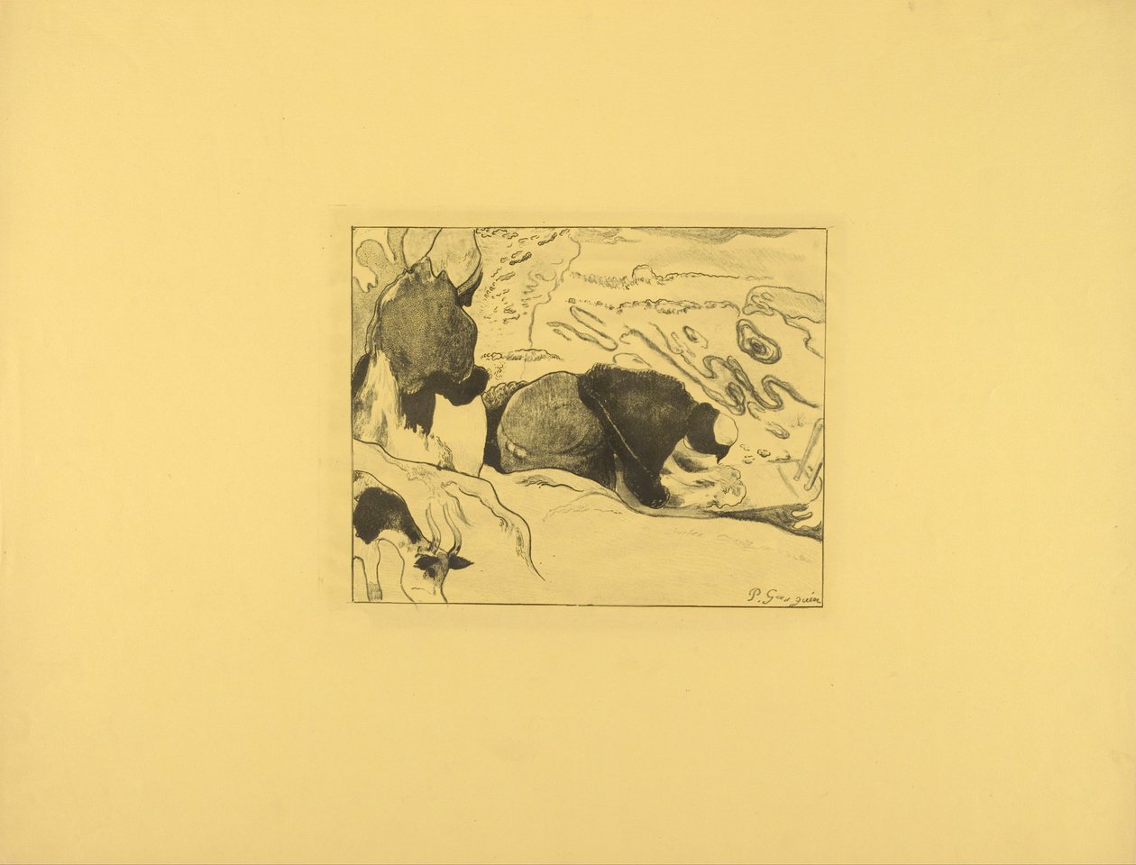Las lavanderas de Paul Gauguin