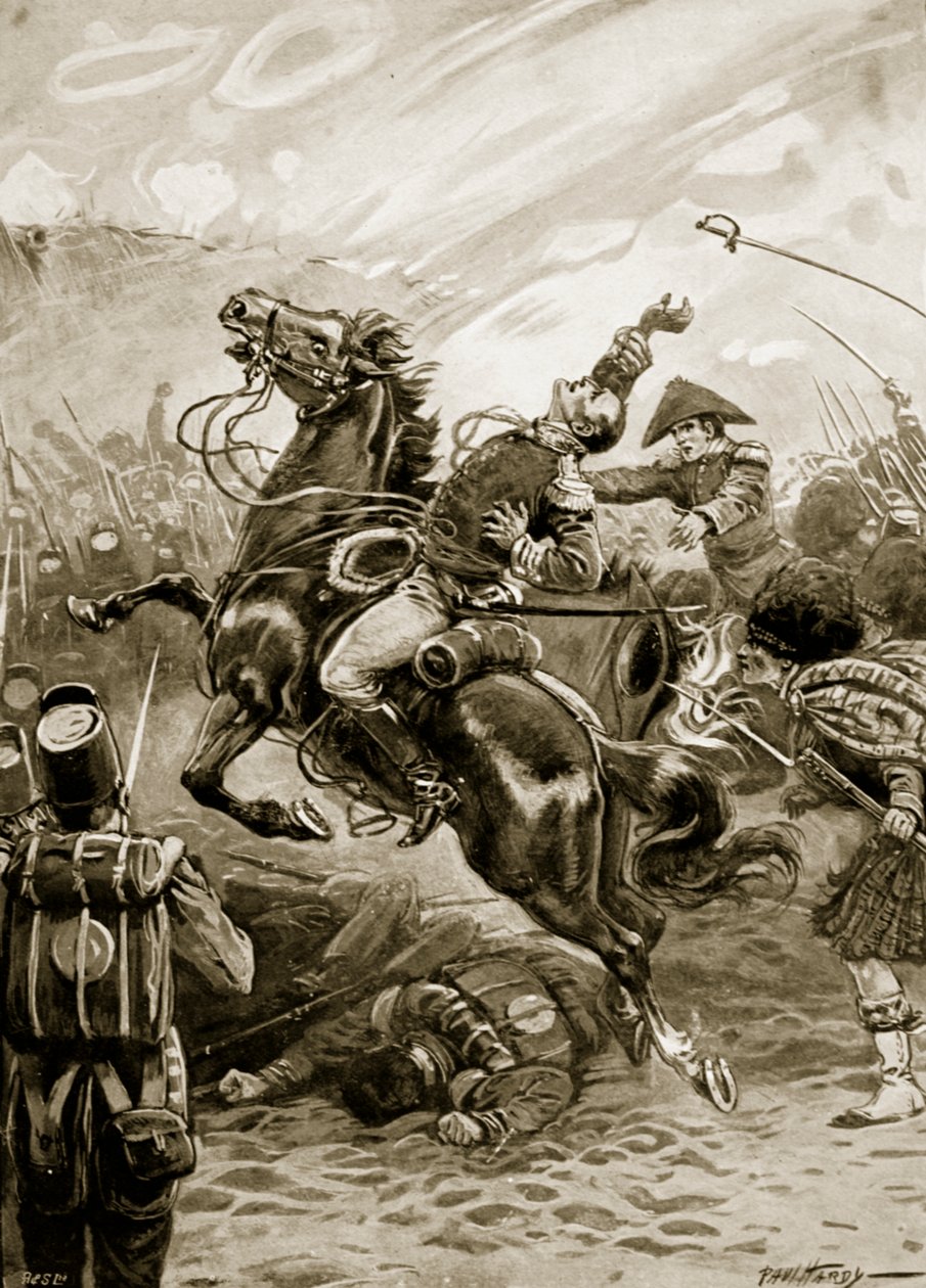 Muerte de Sir Edward Pakenham, ilustración de 