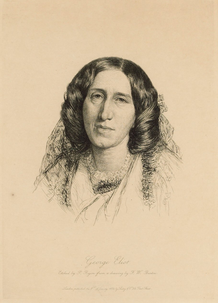 Retrato de George Eliot 1819-1880, 1882 de Paul Adolphe Rajon