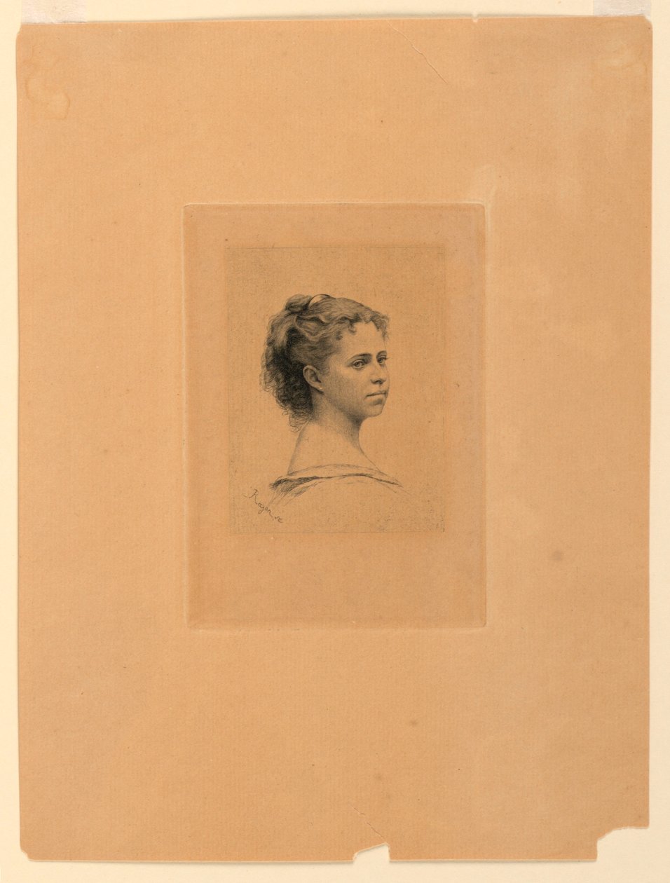 Retrato de Mlle. Delaporte de Paul Adolphe Rajon
