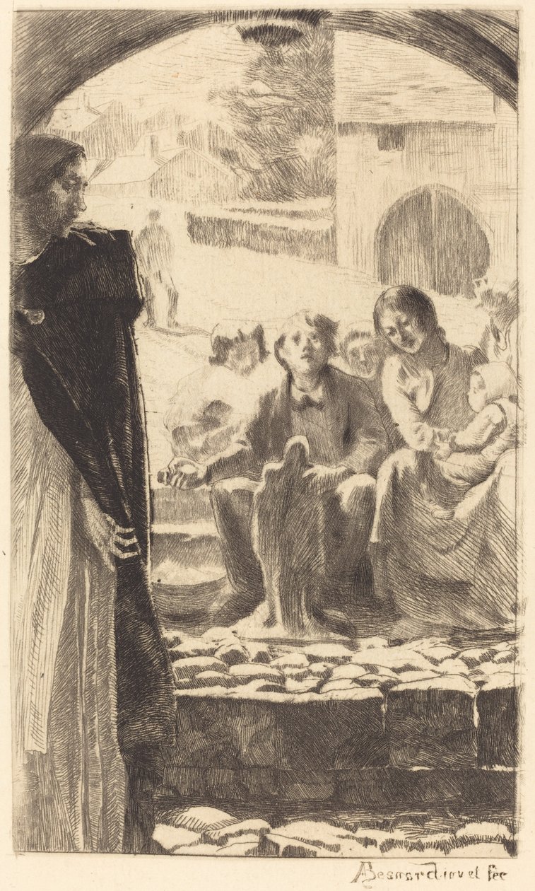Pierre copia la Virgen del portal de la iglesia de Marly, 1885 de Paul Albert Besnard