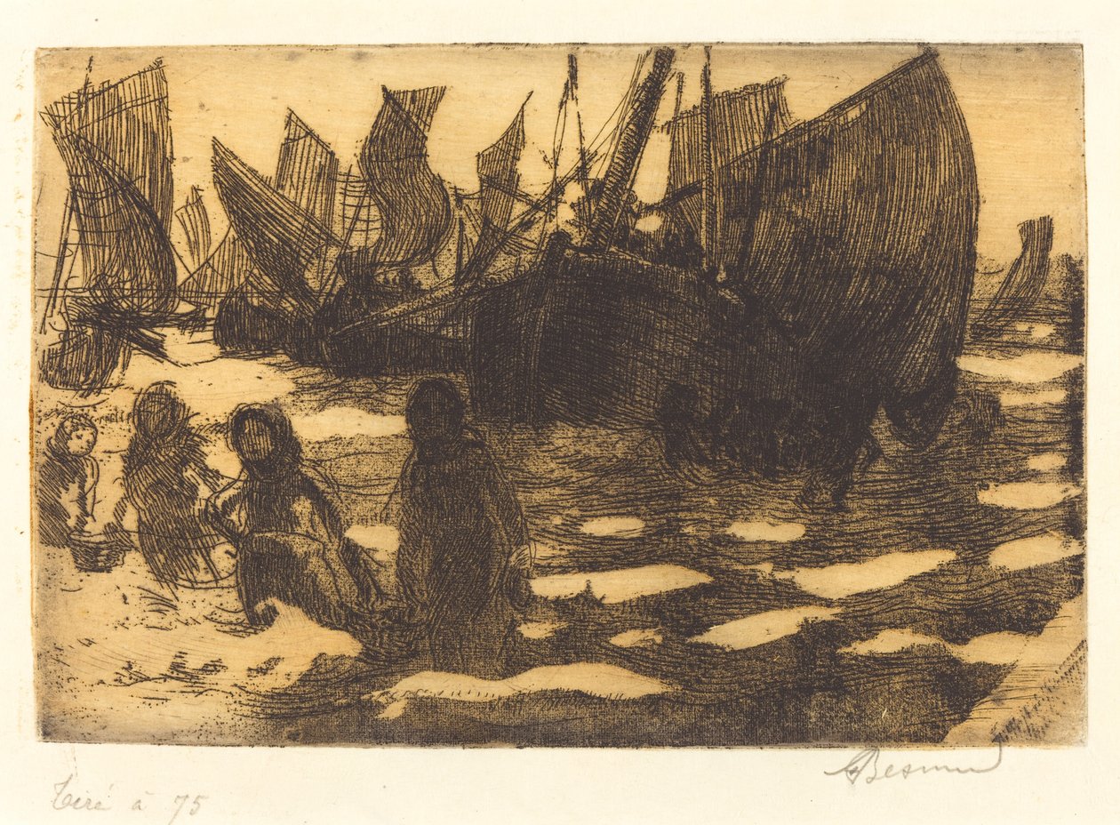 Pequeños barcos de pesca de Berck Petites Pêcheuses de Berck de Paul Albert Besnard