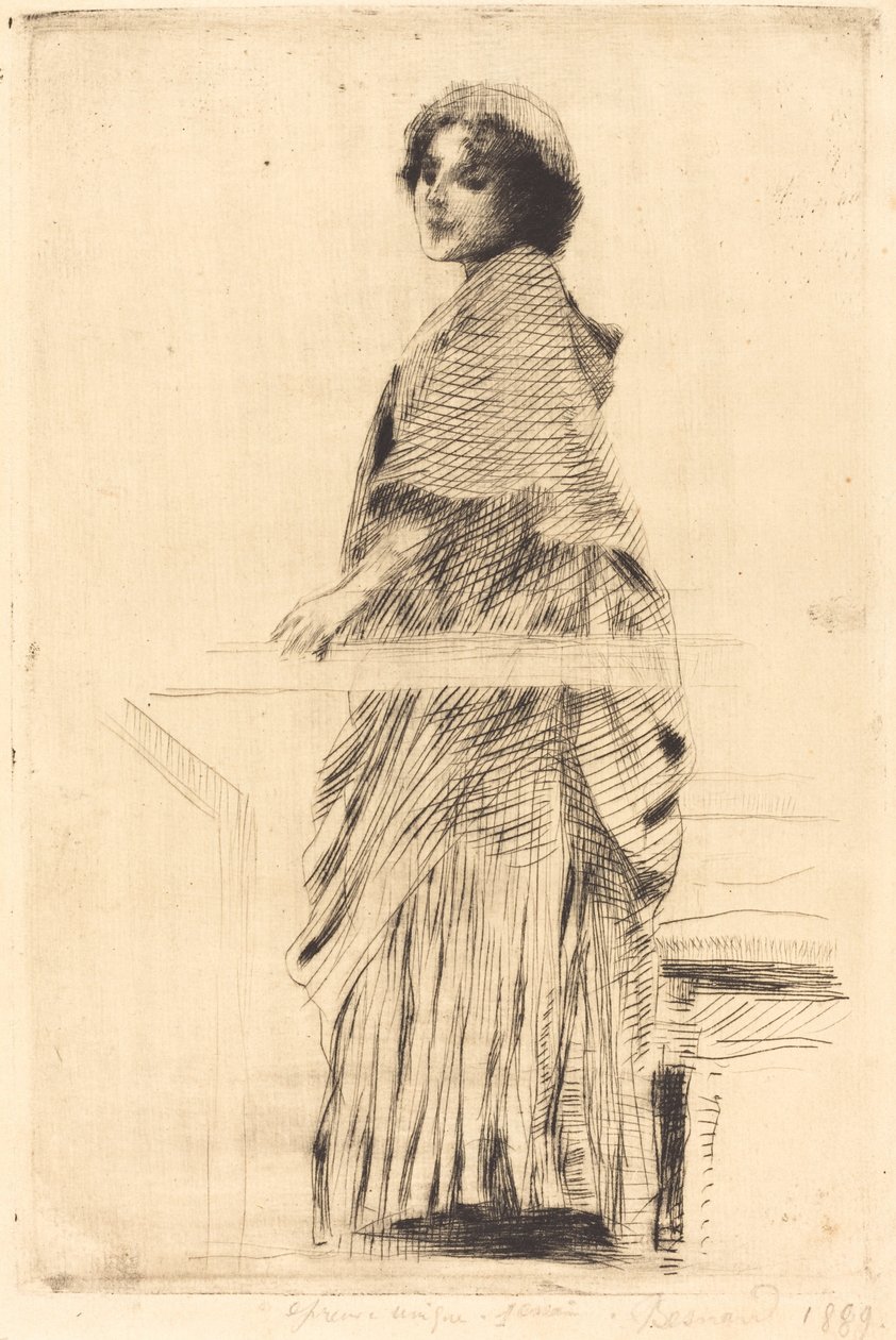 Mujer con una Capa de Paul Albert Besnard